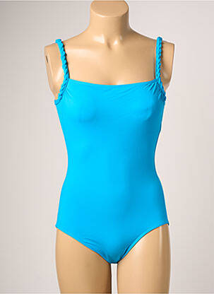 Maillot de bain 1 pièce stretch haut soutien-gorge balconnet bleu IODUS femme