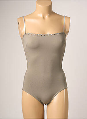 Maillot de bain 1 pièce brassieres brassieres marron IODUS femme