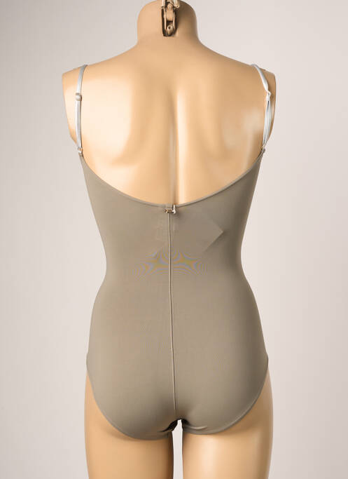 Maillot de bain 1 pièce marron IODUS pour femme