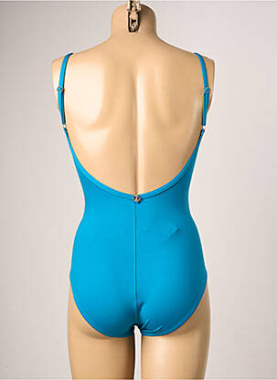 Maillot de bain 1 pièce culotte haut soutien-gorge balconnet bleu IODUS femme
