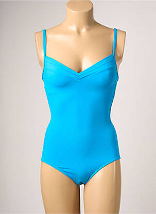 Maillot de bain 1 pièce stretch haut soutien-gorge moulé bleu IODUS femme