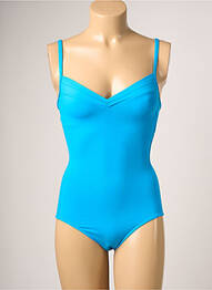 Maillot de bain 1 pièce stretch haut soutien-gorge moulé bleu IODUS femme