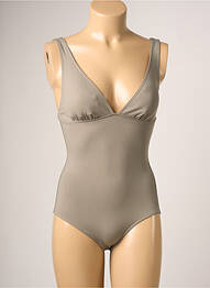 Maillot de bain 1 pièce haut triangles haut triangles gris IODUS femme