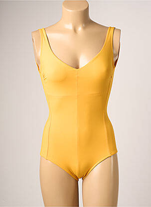 Maillot de bain 1 pièce culotte haut soutien-gorge emboitant jaune IODUS femme