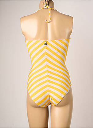 Maillot de bain 1 pièce bretelles élastiquées amovibles haut bandeau jaune IODUS femme