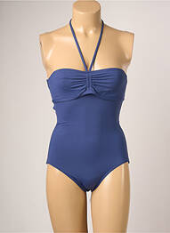 Maillot de bain 2 pièces stretch haut bandeau bleu IODUS femme