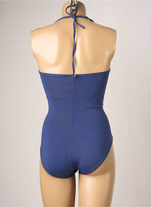 Maillot de bain 1 pièce bretelles élastiquées amovibles haut soutien-gorge avec mousse de rembourrage amovible bleu IODUS femme