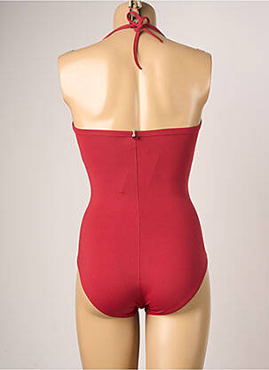 Maillot de bain 1 pièce bretelles élastiquées amovibles rouge IODUS femme