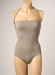 Maillot de bain 1 pièce bretelles élastiquées amovibles vert IODUS femme