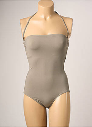 Maillot de bain 1 pièce bretelles élastiquées amovibles vert IODUS femme