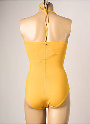 Maillot de bain 1 pièce bretelles élastiquées amovibles jaune IODUS femme