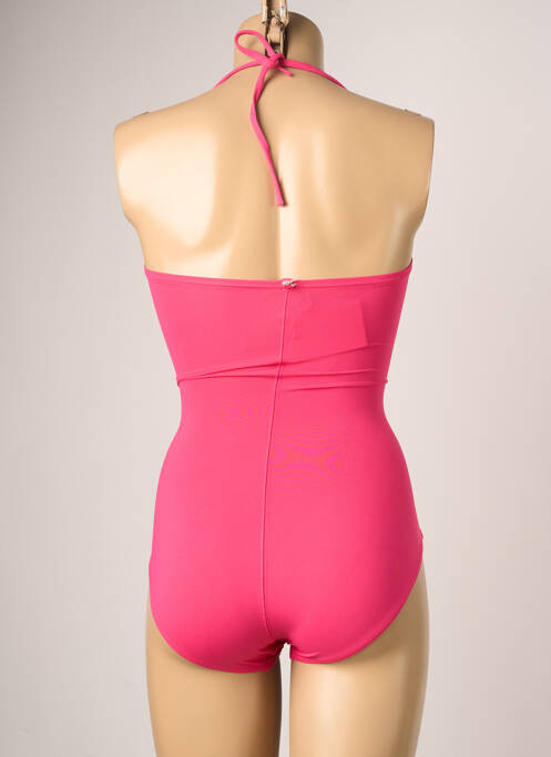 Maillot de bain 1 pièce bretelles élastiquées amovibles rose IODUS femme