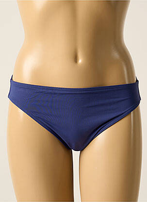 Bas de maillot de bain effet matière satinée culotte bleu IODUS femme
