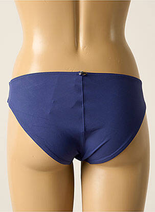 Bas de maillot de bain effet matière satinée culotte bleu IODUS femme