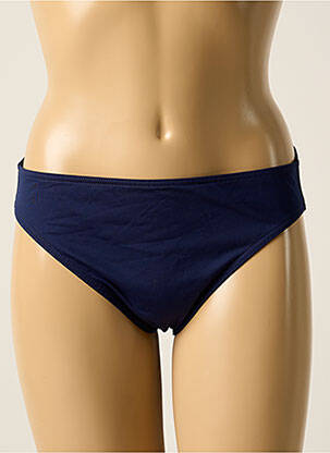 Bas de maillot de bain effet matière satinée culotte bleu IODUS femme
