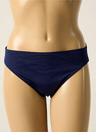 Bas de maillot de bain effet matière satinée culotte bleu IODUS femme