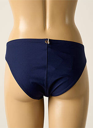 Bas de maillot de bain effet matière satinée culotte bleu IODUS femme