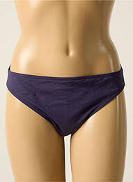 Bas de maillot de bain effet matière satinée culotte bleu IODUS femme