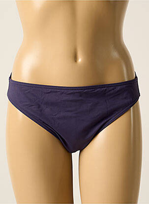 Bas de maillot de bain effet matière satinée culotte bleu IODUS femme