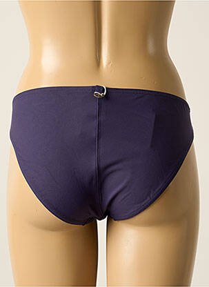 Bas de maillot de bain effet matière satinée culotte bleu IODUS femme