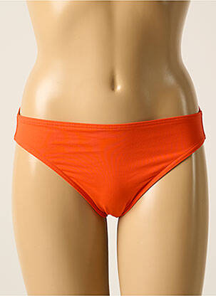 Bas de maillot de bain effet matière satinée culotte orange IODUS femme