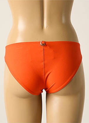 Bas de maillot de bain effet matière satinée culotte orange IODUS femme