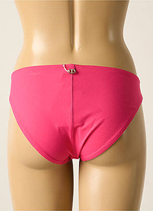 Bas de maillot de bain effet matière satinée culotte rose IODUS femme