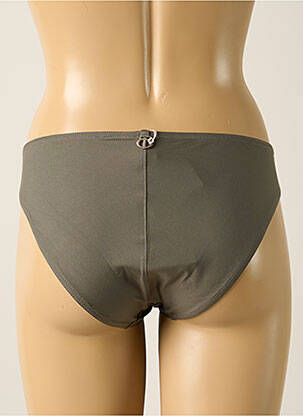 Bas de maillot de bain effet matière satinée culotte vert IODUS femme