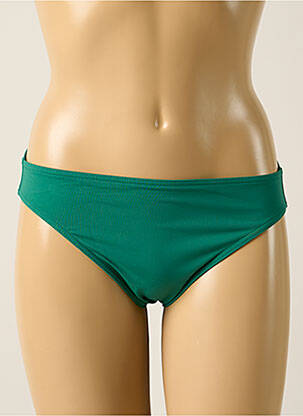 Bas de maillot de bain effet matière satinée culotte vert IODUS femme