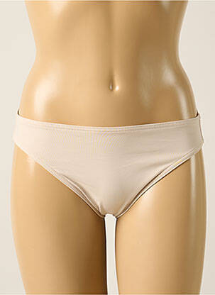 Bas de maillot de bain effet matière satinée culotte beige IODUS femme