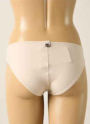 Bas de maillot de bain effet matière satinée culotte beige IODUS femme