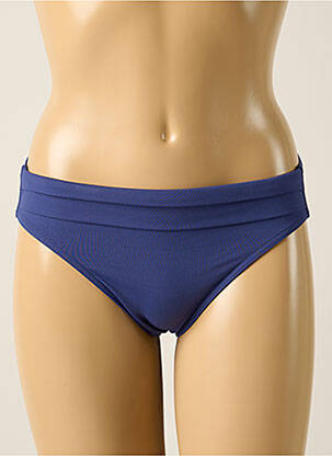 Bas de maillot de bain effet matière satinée culotte bleu IODUS femme