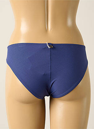Bas de maillot de bain effet matière satinée culotte bleu IODUS femme