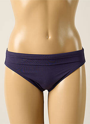Bas de maillot de bain effet matière satinée culotte bleu IODUS femme