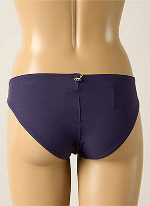 Bas de maillot de bain effet matière satinée culotte bleu IODUS femme