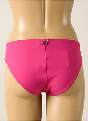 Bas de maillot de bain effet matière satinée culotte rose IODUS femme