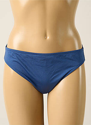 Bas de maillot de bain effet matière satinée culotte bleu IODUS femme