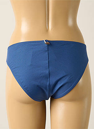 Bas de maillot de bain effet matière satinée culotte bleu IODUS femme