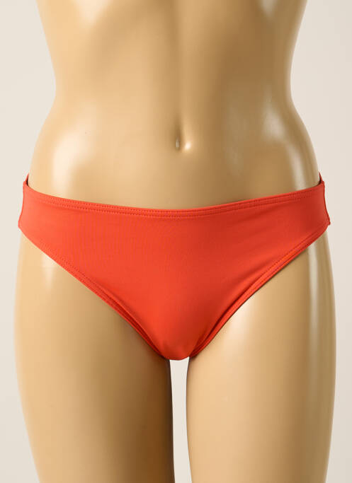 Bas de maillot de bain effet matière satinée culotte orange IODUS femme
