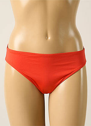 Bas de maillot de bain effet matière satinée culotte orange IODUS femme
