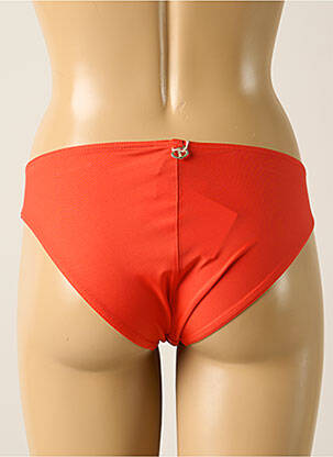 Bas de maillot de bain effet matière satinée culotte orange IODUS femme