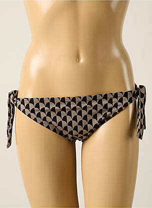Bas de maillot de bain imprimé fantaisie bikini noir IODUS femme