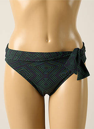 Bas de maillot de bain effet matière satinée culotte vert IODUS femme