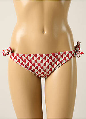Bas de maillot de bain imprimé fantaisie bikini rouge IODUS femme