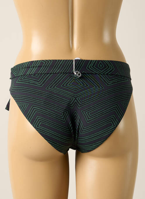 Bas de maillot de bain effet matière satinée culotte vert IODUS femme