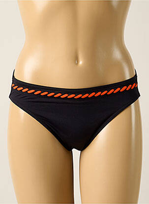 Bas de maillot de bain effet matière satinée culotte noir IODUS femme