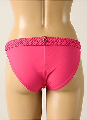 Bas de maillot de bain effet matière satinée culotte rose IODUS femme