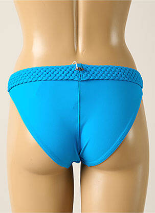 Bas de maillot de bain effet matière satinée culotte bleu IODUS femme