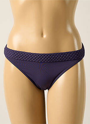 Bas de maillot de bain effet matière satinée culotte violet IODUS femme