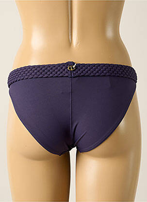 Bas de maillot de bain effet matière satinée culotte violet IODUS femme
